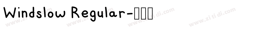 Windslow Regular字体转换